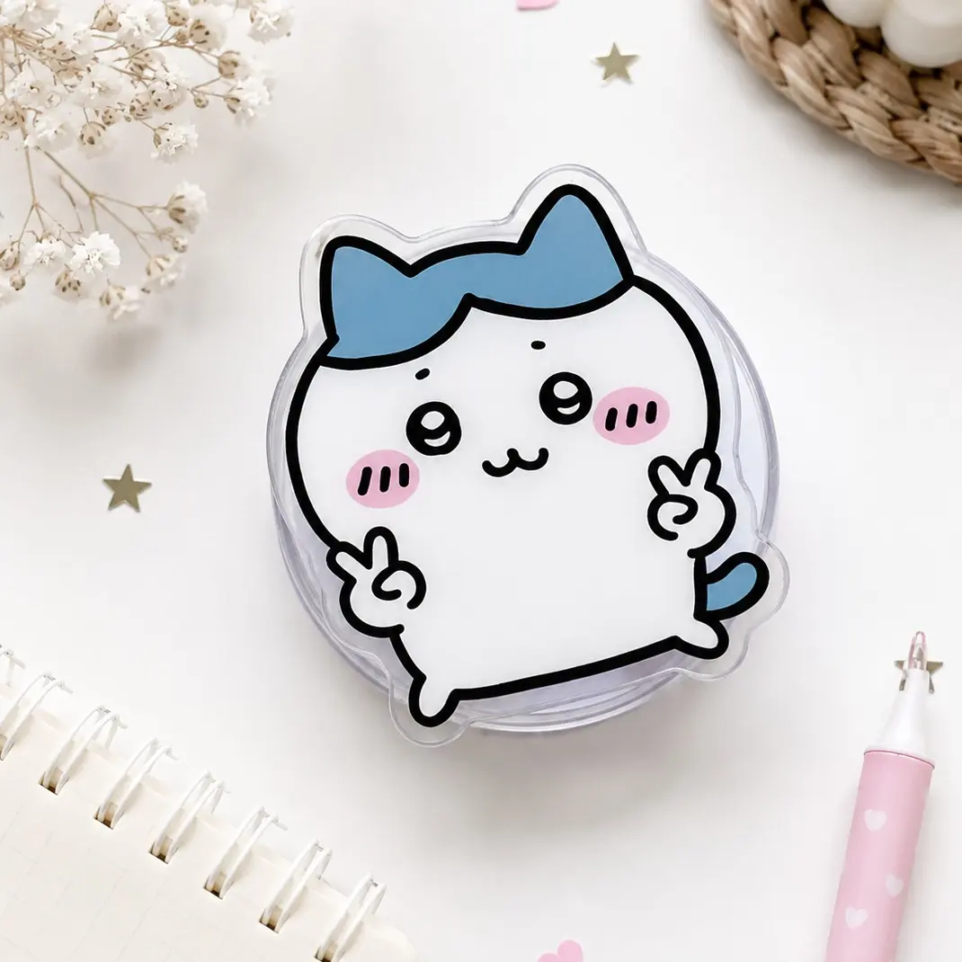 Chiikawa Kawaii Phone Grip, Usagi Hachiware Acrylic Charm, Cute Animal Kindle Stand & Phone Holder Accessory