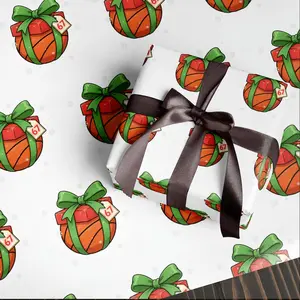 Funny 67 Christmas Wrapping Paper, Santa Meme Gift Wrap for Kids, Sport Basketball Gift Holiday Gift Wrap Roll,Hilarious Christmas Gift Idea