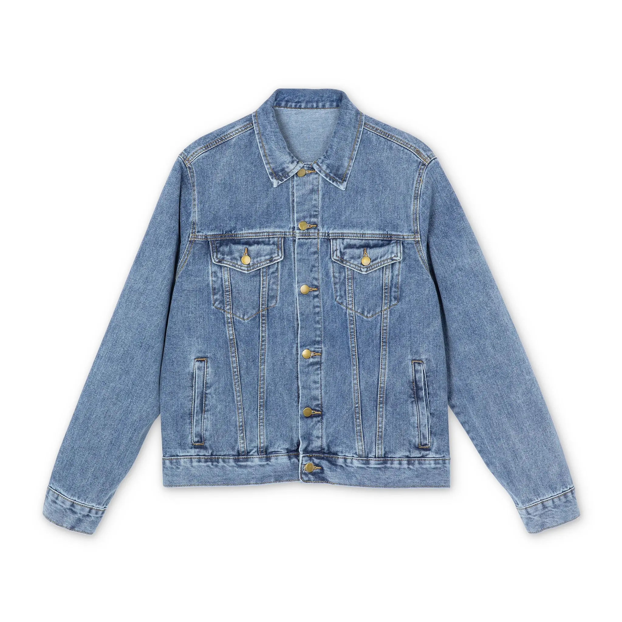 Denim Jacket - Vintage 'American Travel' Globe Patch Back Graphic
