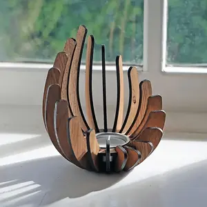 Handmade Lotus Candle Holder, Elegant Tea Light Centerpiece for Weddings, Home Decor, Christmas, Mother's Day, Modern Minimalist Design