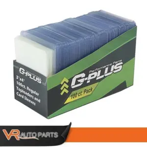 CROSSDESIGN 3 X 4 Regular Top Loaders & 100 Soft Penny Sleeves Toploaders 100PCS Clear