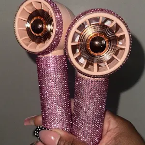 Rhinestone fan Luxury pink