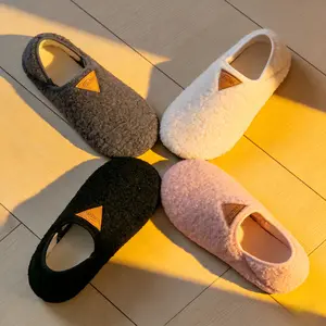 Cozy Indoor Cotton Slippers – Pink Girl Flipflop House Shoes for Women & Men, Warm Soft Footwear with Non-Slip Sole for Bedroom, Home, or Hotel Use  Kitchen Slide slippers women