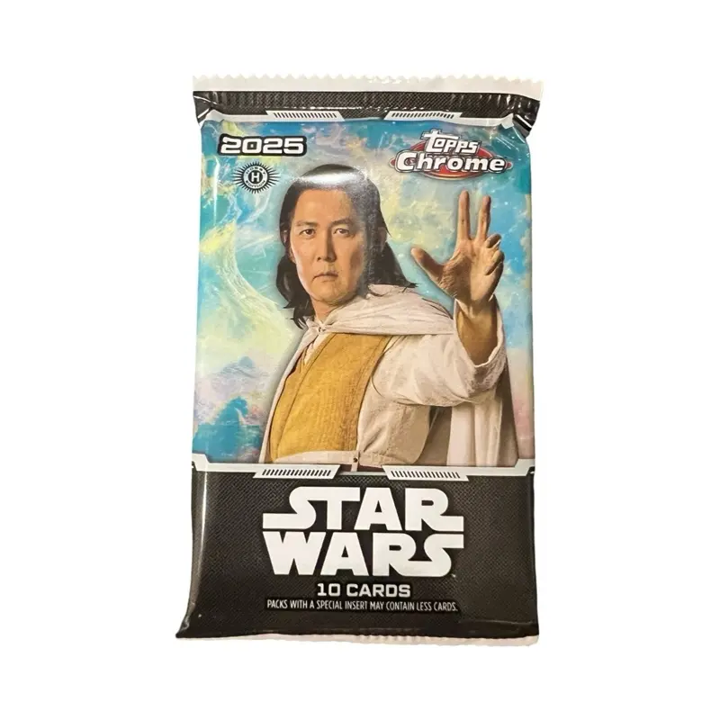 1 PACK - 2025 TOPPS Chrome Star Wars Pack From Hobby Box (10 cards per pack)