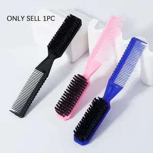 Double ended beard and hair brush, hair cutting and cleaning brush, Grooming brush, nylon brush, styling brush, black nylon bristles, essential for men's styling, perfectly creating a natural look