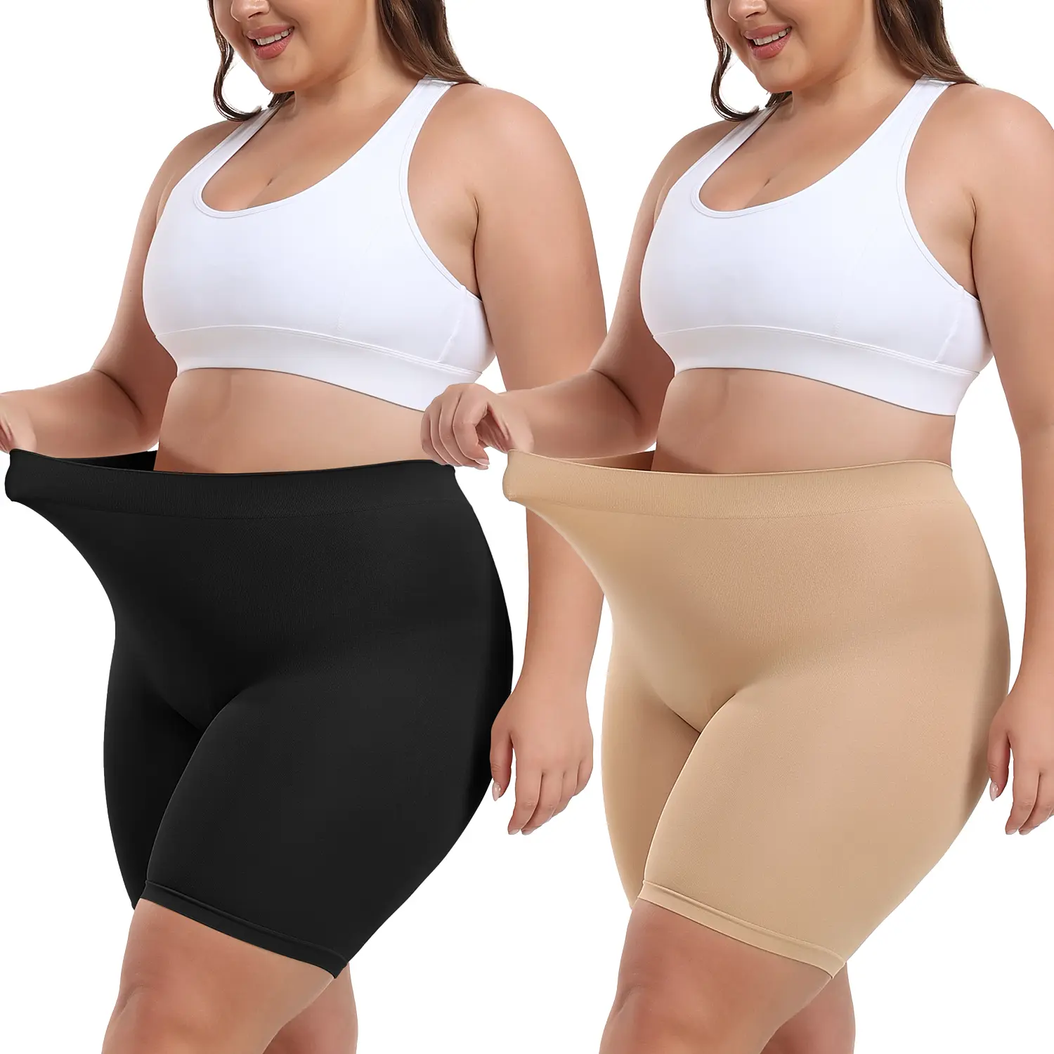 Women Slip Shorts for Under Dress Anti Chafing Shorts High Waisted Shorts Boyshorts Panties Fit Leg Shapewear