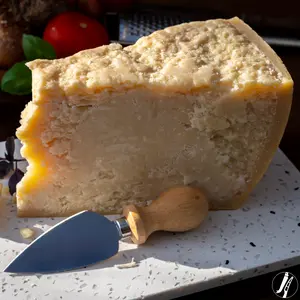 Authentic Parmigiano Reggiano Cheese DOP | Aged 24+ Months | 2 Lb (32 oz) Wedge | Imported from Italy