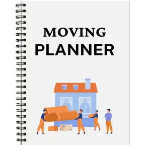 Moving Plan Guide, Easy Moving Planner, Track and Arrange Tasks, Essential Moving Checklist, Simple Moving Solution, Spiral Bound Planner