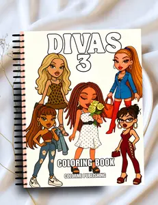 Divas 3 Fashion Coloring Book: 30 Coloring Pages, Dolls - Spiral Edition Physical Book