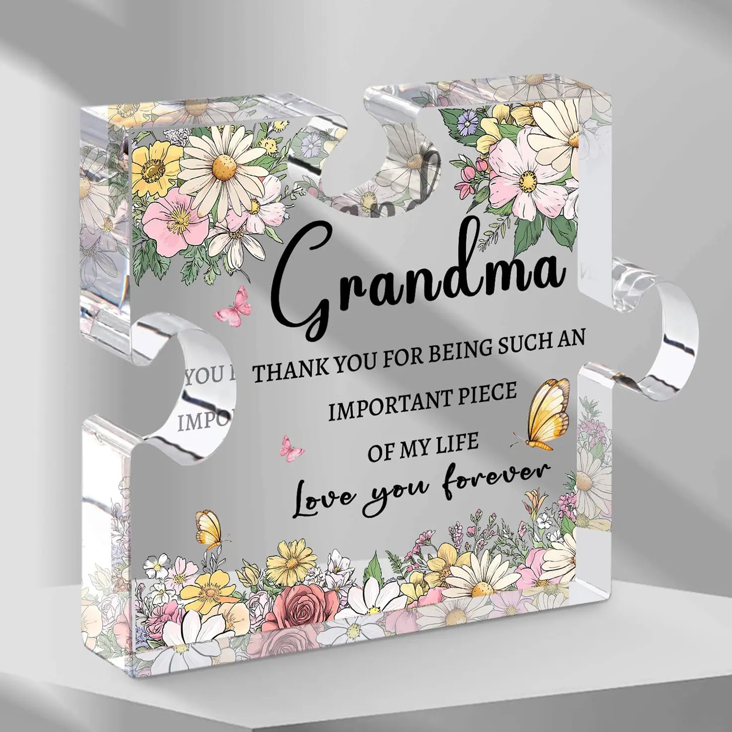 Grandma Gifts from Granddaughter Grandson Grandma Plaque Mothers Day Gift for Grandma Grandmother Birthday Gifts Grandma Christmas Gifts