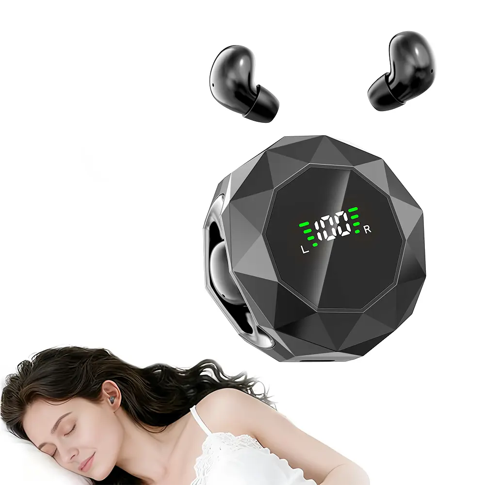 MSHUKCOE Ultra Small Hidden Bluetooth Earbuds - Comfortable Wireless Audio Electronic Headset for Side Sleepers, Bed Use, Stable Connection,back to school,back to school haul