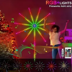 RGB Full Color Fireworks Running Light, Sound-Controlled Rhythm Lighting, Bluetooth App Remote Control, USB Ambient Decorative Light