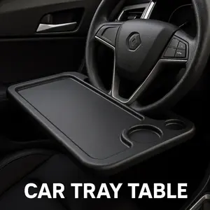 Portable Car Desk – Multifunctional Steering Wheel Tray for Eating & Working