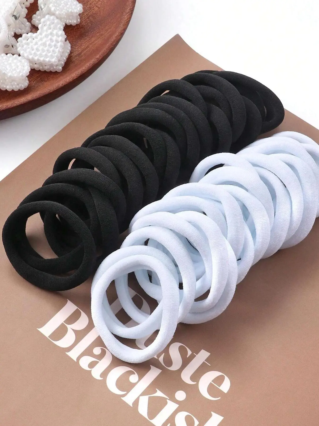 Solid Color High Stretch Bulk Hair Ties, Scrunchies, Casual Simple Hair Accessories for Women & Girls, Minimalist Headwear Suitable for Thick Hair, Elastic Tie Band, Elastic Hair Accessory