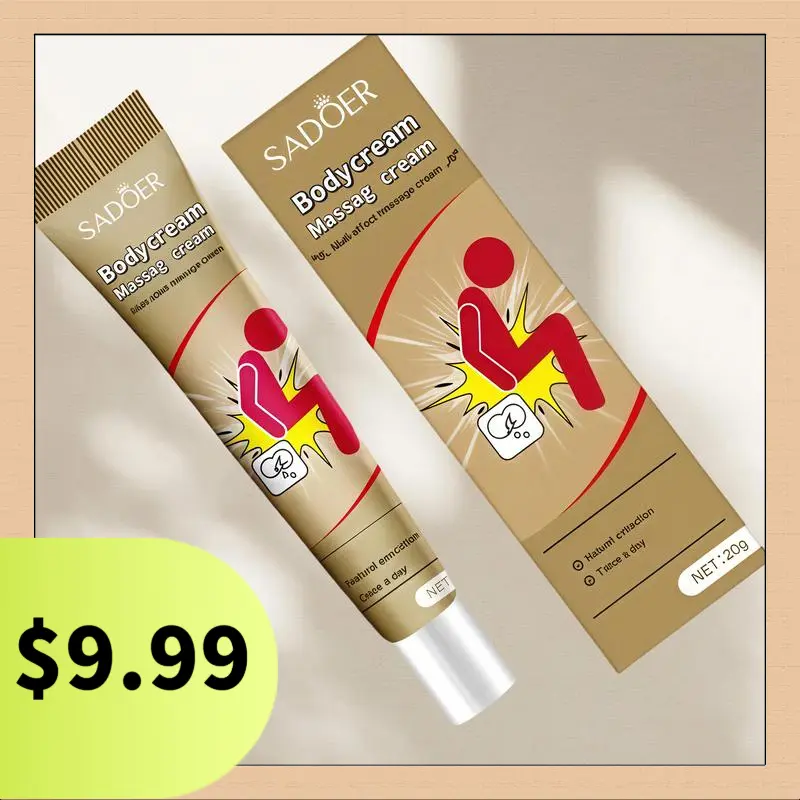 SADOER Hemorrhoids  Cream Natural Swelling Pain  Itch Burn Soothing 20g Portable Tube Lipoma Removal Hydrating Therapeutic Healing Treatment sensitive skin relief
