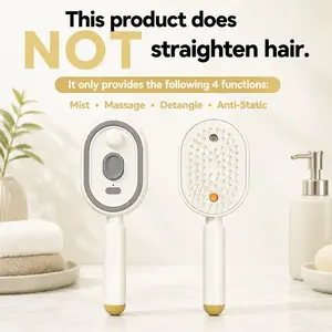 Spray Air Cushion Massage Comb Self-Cleaning Anti-Tangle Essential Oil Mist Hair Care Comb Anti-Static Volumizing Aromatherapy Comb Head massage brush