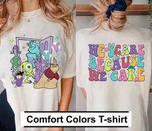Monsters Inc We Scare Because We Care T-shirt, Monsters Inc Sully Mike Tee, Family Vacation, Family Matching