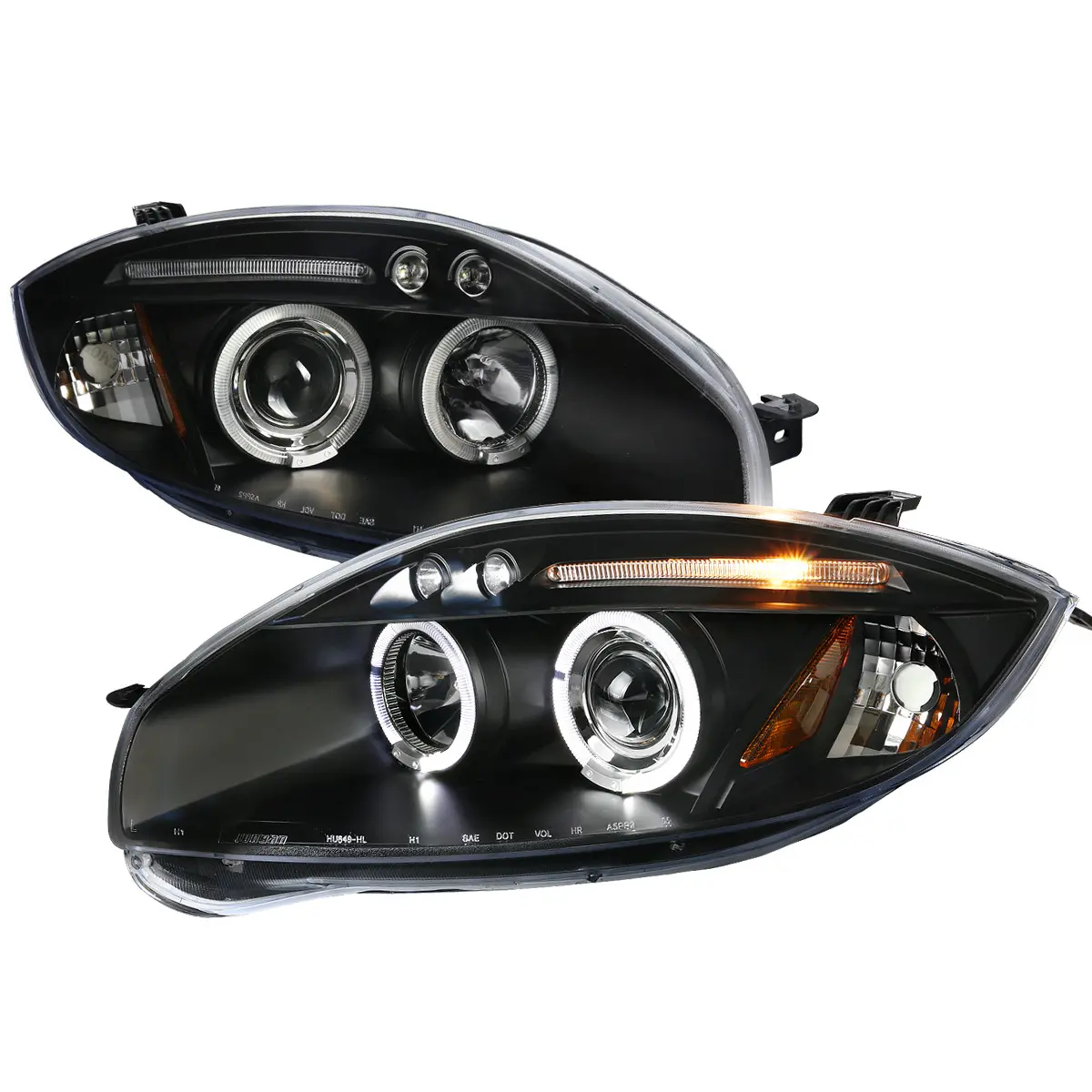 2006-2012 Mitsubishi Eclipse Dual Halo Projector Headlights (Matte Black Housing/Clear Lens) 2006-2012 Mitsubishi Eclipse Dual Halo Projector Headlights (Matte Black Housing/Clear Lens)