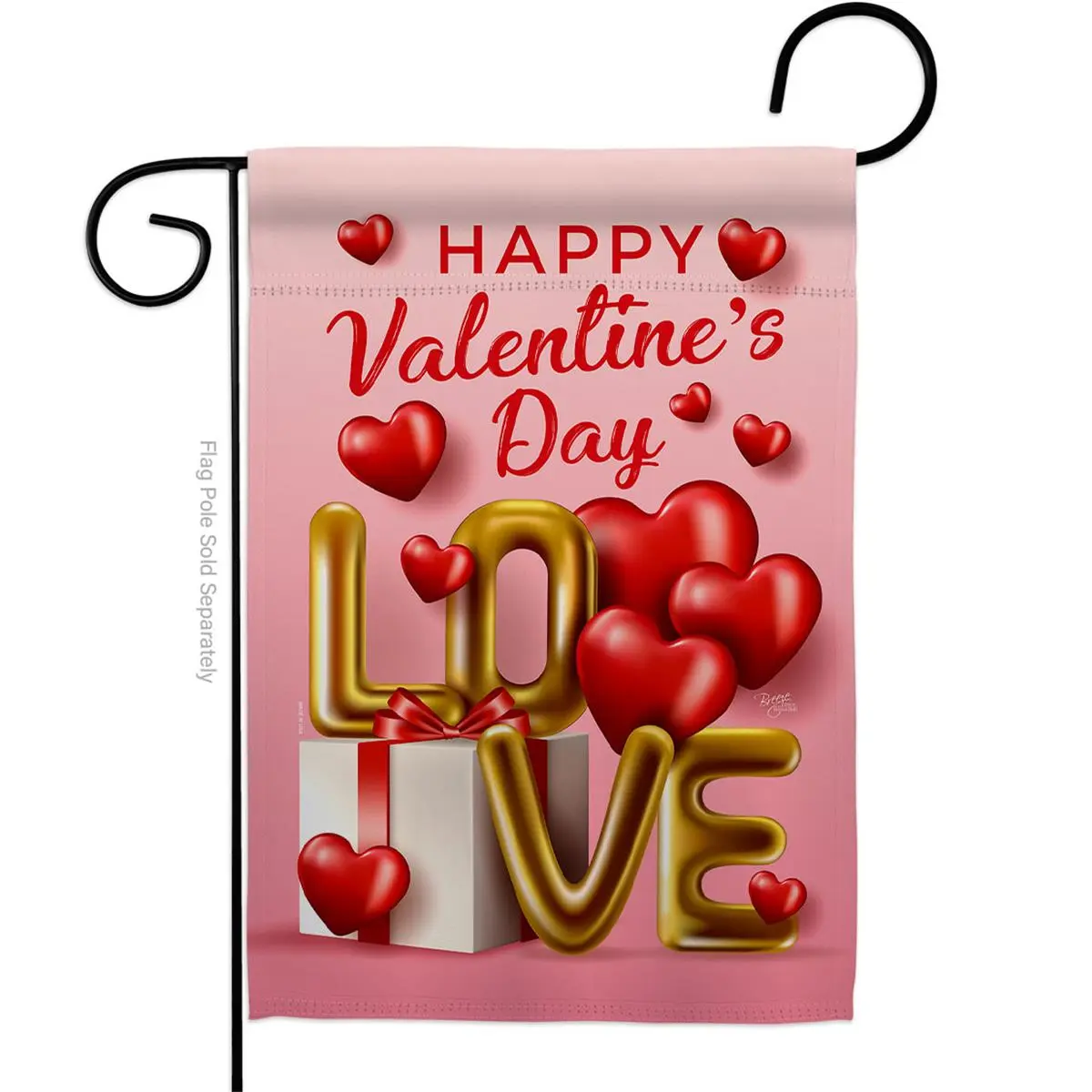 212 MAIN Double-Sided Valentine Garden Flag - Hangable, Double-Stitched, Weather-Resistant, Multi-Color Springtime Outdoor Home & Garden Decor, Hang
