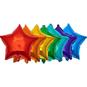 17 Inch  Mylar 21 count Rainbow Big Foil Helium Balloons Multi Balloons for Party Decoration