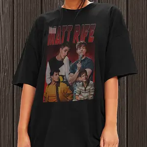 Matt Rife Inspired Vintage 90s Graphic Tee Unisex Cotton Crewneck Casual Streetwear T-Shirt