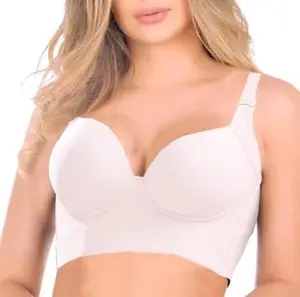 Runilut Women's Plus Size Soft Plain Shaper Bra - Deep Cup, Full Back Coverage, Back Fat Hiding, Push Up, Minimalist Integrated Shapewear, Adjustable Buckle Straps, Lightweight Comfortable Fabric, Hand Wash Only for Everyday Fit, Chemical-Free Everyday Br