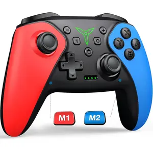 BEBONCOOL Switch Controller Compatible with Switch/Lite/OLED, Wireless Switch Pro Controller for iOS/Android, 1000mAh Wired Windows PC Gmaepad with Programmable, Turbo, 6-Axis Gyro, 4-Speed Vibration