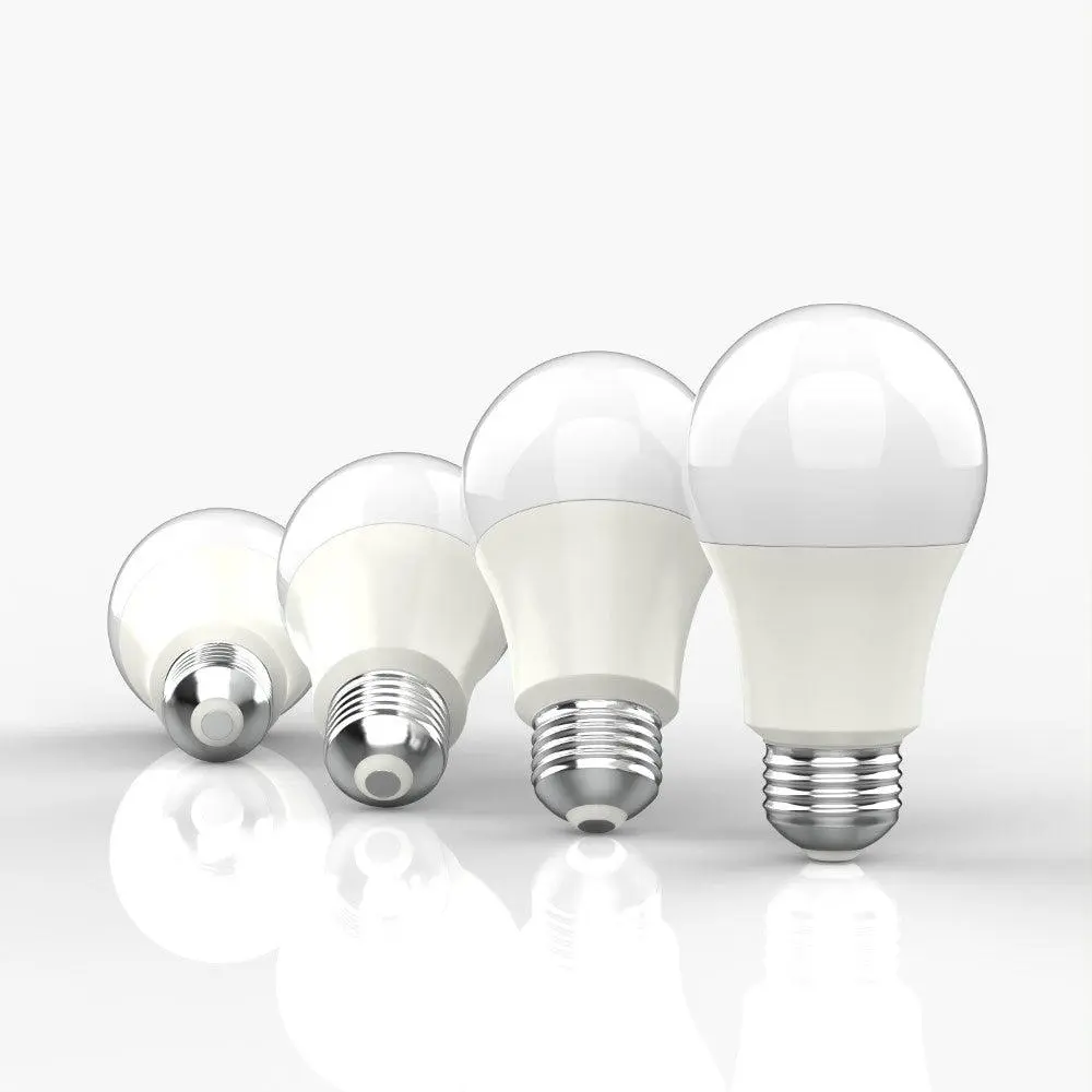 JONATHAN Y Modern Classic Non-Dimmable A19-9W LED Bulbs with E26 Base, 80+ CRI, Warm White 2700K, 805 Lumens, White (Pack of 4); for Living Room,Bedroom, Kitchen, Office