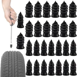 50-Piece Self-Tapping Rubber Tire Repair Screws — Includes Two Sizes of Repair Plugs, DIY Tire Repair Kit
