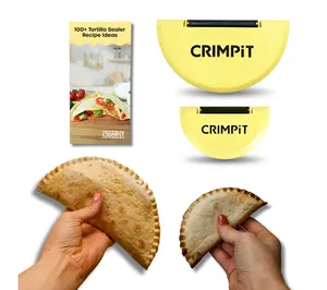 CRIMPIT 2-Piece Tortilla Wrap Sealer Set w/ Recipe Booklet