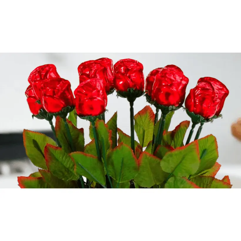 Belgian Milk Chocolate Long Stem Rose Gift