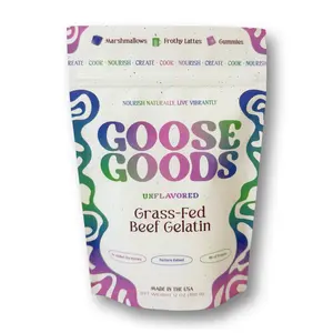 Goose Goods Unflavored Grass-Fed Beef Gelatin Powder 12 oz Pure Protein Boost for Skin Hair Nails & Gut Health Made in USA