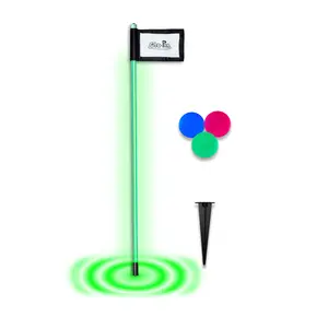 Glo-Pin 2.0 Light Up Golf Flagstick Kit - Battery-Powered for Nighttime Play and Endless Practice