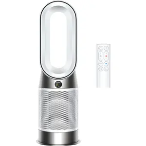 Dyson HP1 Tower Air Purifier Hot+Cool White with Remote Control for Efficient Purification and Versatile Use in Homes and Offices