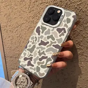 Camo Pattern Acrylic TPU mobile phone case applicable for iPhone 16ProMax 15 14 13 12 11 Plus cases durable shockproof protection urban sophisticated phone case cute nic natalie reynolds mosnovo  protective case