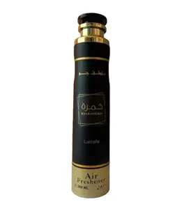 Lattafa Perfumes | Khamrah Air Freshener - 300 ML Spray | Multi-purpose Use | Cinnamon - Nutmeg - Bergamot Aroma Fragrance Room Deodorizer Room Aromatizer