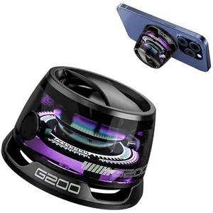 G200 Magnetic Bluetooth Speaker, Outdoor Wireless Speaker, Multifunctional Portable Mini Speaker with Multi RGB Color Light Show-3D Surround Sound Effect, Christmas Birthday Gifts