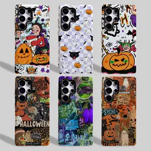 Halloween pumpkin Collection Printed Phone Case for Samsung Galaxy S25/S24/S23/S22/S21/PLUS/FE/Ultra/NOTE20/A71/A56/A55/A54/A53/A52/A36/A35/A34/A26/A25 Shockproof Wireless Charging Thickened Phone cover [Samsung S25 New]casing