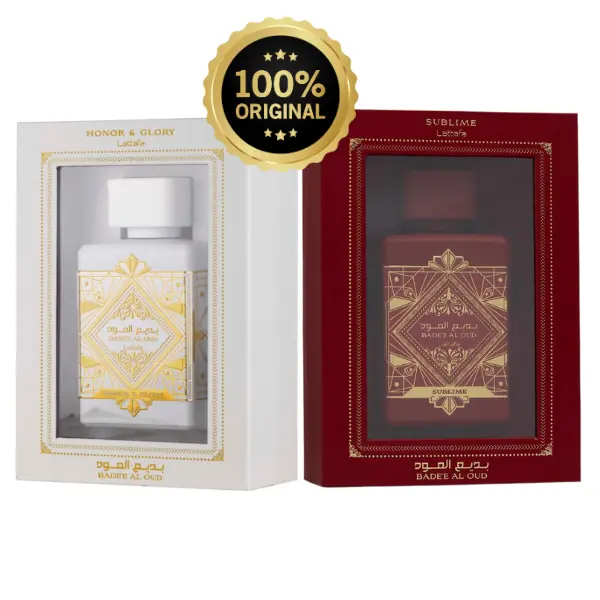 (Bundle) Lattafa Badee Al Oud Honor & Glory and Badee Al Oud Sublime Combo Multipack EDP Spray 3.4 oz 100ml each - Fragrance for Men and Women