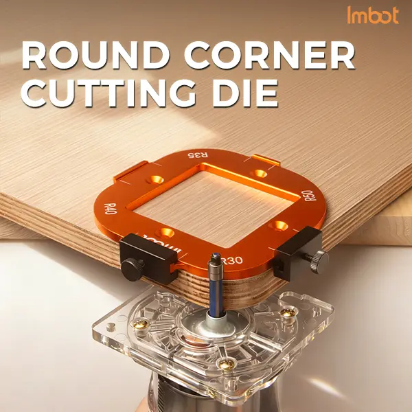 IMBOT Woodworking Round Corner Radius Templates - Router Table Jig for Wooden Board Arc Cutting, Curves Done Right Auxiliary Power Tool Accessory
