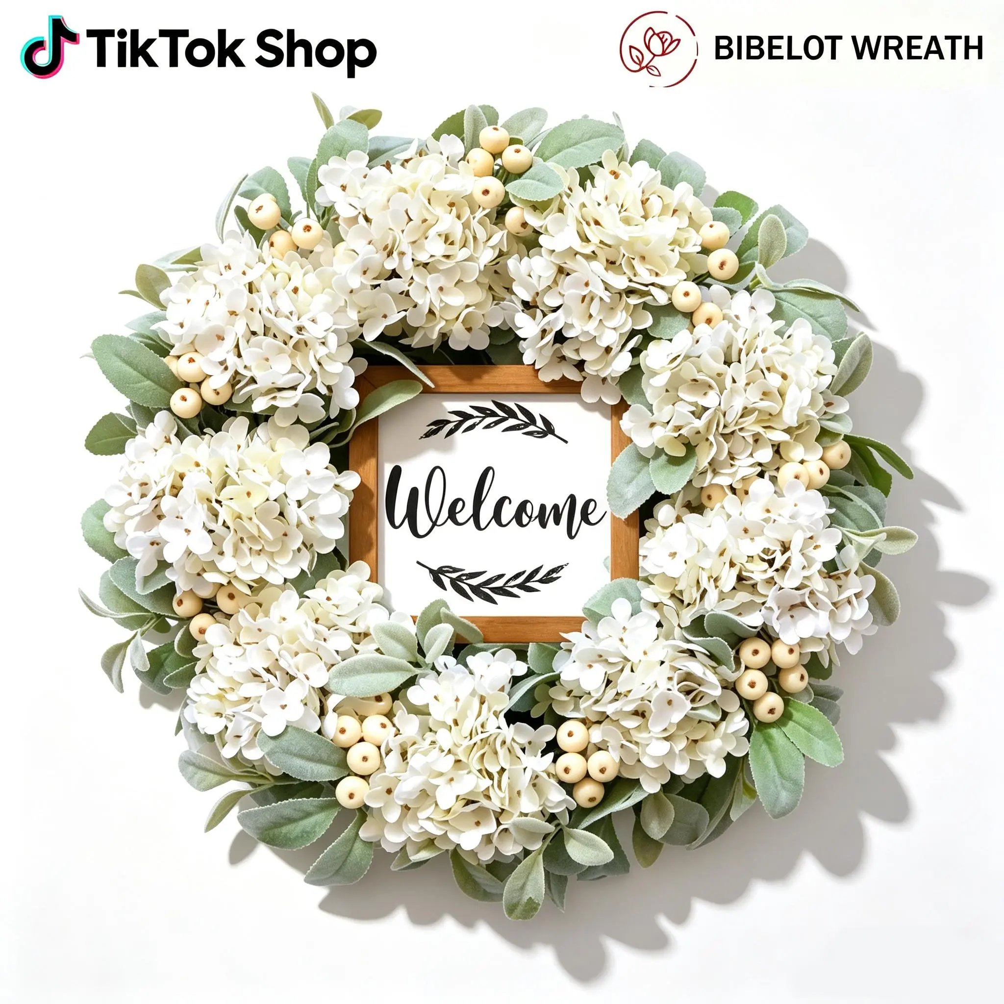 22 Inch Autumn Wreath for Front Door  Farmhouse Indoor Outdoor Decor for Wall Window Wedding Party, Fall Decor, Home Decor Items, Living Room Decor Ideas, Cool Room Decor, Suitable for Bloom Fancy Nancy Theme Party & Outdoorfun Room Decor tiktokshopbackto