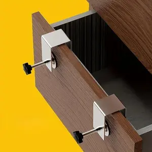 2pcs Drawer Panel Fastening Clips, New Quick Wood Board Clamps, Bow Shaped Fixing Tool for Woodworking Installation
