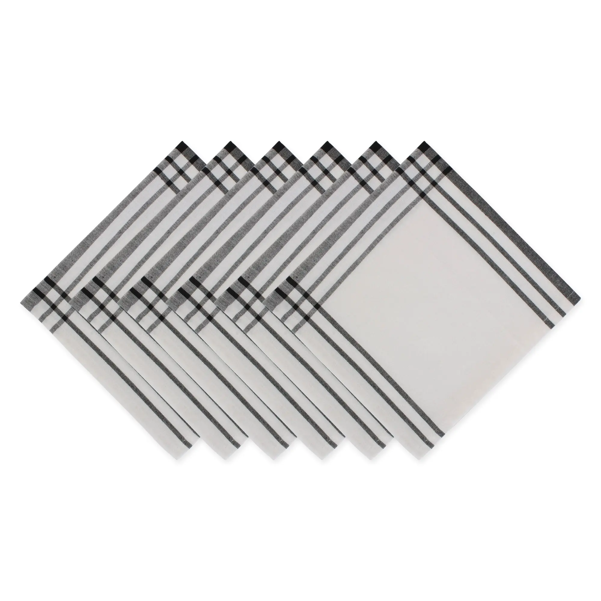 Design Imports CAMZ11606 Rectangular Black Home Sweet Farmhouse Tableware Napkins - Set of 6