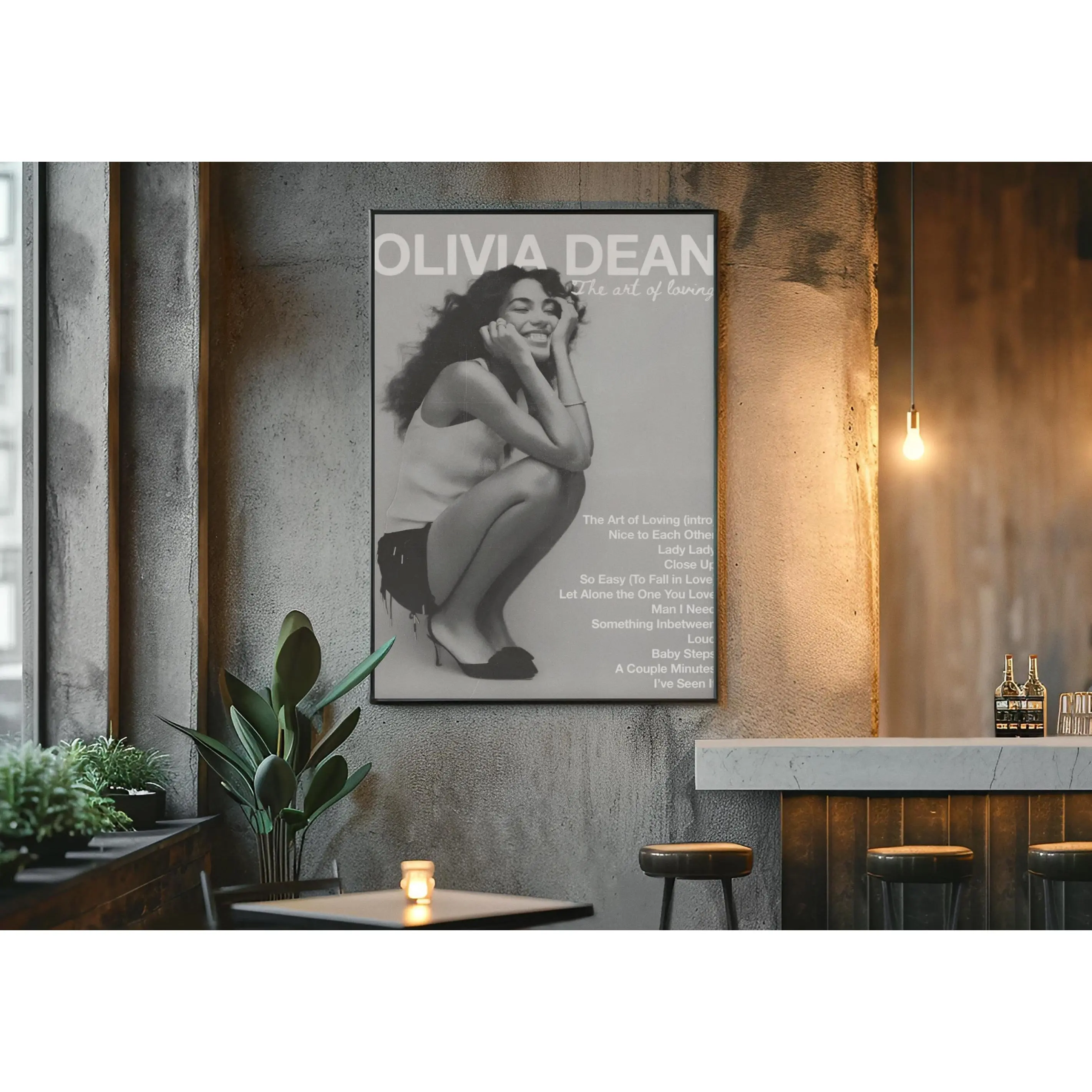 Bold Olivia Dean Signed The Art of Loving Album Poster Print - Artistic Fade-Resistant Paper Artwork, Colorful Pop Icon Graphic Print, Mount-Compatible Home Decor for Fan Gifting, Bedroom Decoration