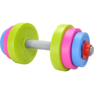 Dumbbell Toy Kids Workout Weights Set, Toddler Toy Pretend Play Lifting, Fitness & Exercise Gym Equipment, Fill Weights with Water or Sand, Beach Toys