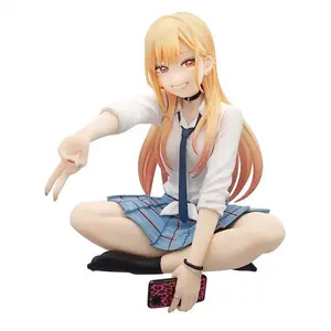 My Dress-Up Darling Kitagawa Marin Sitting Anime Action Figure, Collectible Figurine, Desktop Decoration, In-Stock Novelty Toy, Collectible Figure