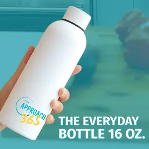 The Everyday Bottle – 16 oz Leakproof Insulated Stainless Steel Water Bottle with Soft-Touch Matte Finish for Travel, Gym, Office & Daily Hydration Flasks