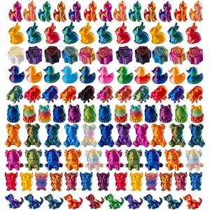 120 count  Printed Mini  Set, Flexible Joints Mini Mixed Decorations, Exquisite Cute  for  and Office Decoration