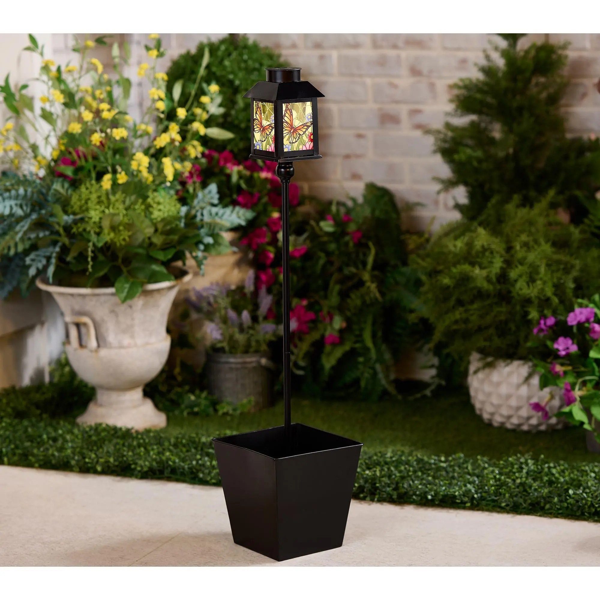 Compass Home Decorative Solar Light With Planter Base