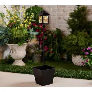Compass Home Decorative Solar Light With Planter Base